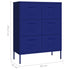 Lady Jillian -  Drawer Cabinet Navy Blue 80x35x101,5 cm Steel